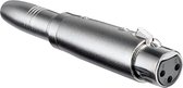 Powteq - Professionele XLR adapter - XLR female naar 6.35 mm jack female - Stereo - XLR 3 pins - Metalen behuizing