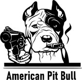 Auto Raam Sticker Hond Americaanse Pit Bull Deur Bewaking Sticker American Pit Bull Muur Sticker Decoratie Grappig Funny