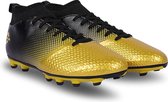 NIVIA Ashtang voetbalknop voor heren (Zwart/Gouden, 11 UK/ 12 US / 45 EU)| TPU-zool met PU-kunstleer | Een gegoten verwijderbare E.VA | Ideaal voor harde en grasachtige oppervlakken (zwart, goudkleurig) EURO - 45