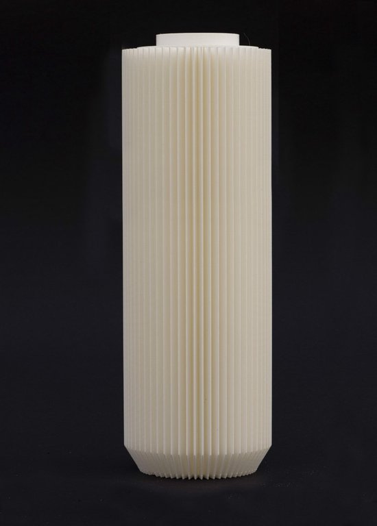 Designed by Enrico - Arrondi - 25 White - 3D geprinte bloemenvaas / vaas