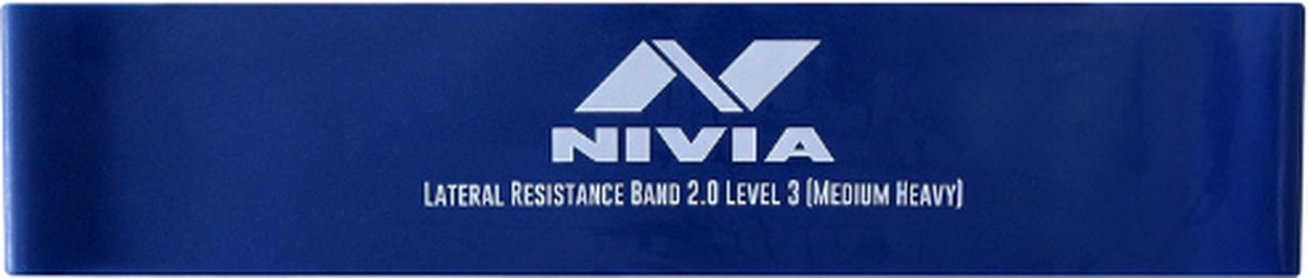 Nivia Lateral 2.0 weerstandsbanden/oefenbanden voor stretching en zware trainingen, voor thuis en sportschool, weerstandsbanden voor mannen en vrouwen, voor thuisfitness en training, (1 stuk, blauw niveau-3)