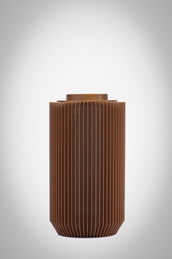 Designed by Enrico - Arrondi - 15 Copper - 3D geprinte bloemenvaas / vaas