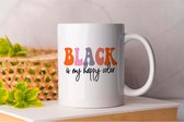 Mok Black is my happy color - PositiveVibes - Gift - Cadeau - GoodVibesOnly - StayPositive - ChooseHappiness - GoedeVibes - BlijfPositief - KiesVoorGeluk - WeesLief