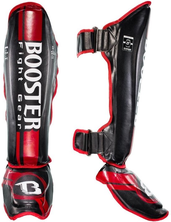 Booster Fightgear| BSG |V3 | Protèges-tibias| Rouge|Taille S