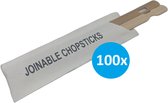 100 sets Wegwerp Eetstokjes in Envelop met Kliksysteem - 18 cm - Chopsticks - Bamboe - Voordeelverpakking