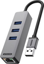 Sitecom - USB-A to Ethernet + 3x USB hub