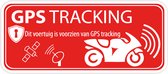 Rode Voertuig GPS Tracking Sticker - Set van 3 Stickers - 8 x 3,5 cm