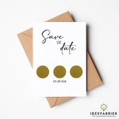 Ideefabriek - Kraskaart – Save The Date - Zwanger (3 ST) - Aankondiging Zwangerschap - Aankondiging Baby - Kraskaart Baby - Zwanger | Incl. 3 enveloppen
