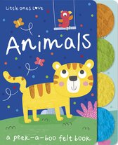 Little Ones Love Felt Tabbed Board Book- Little Ones Love Animals