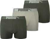Puma - Premium Sueded Cotton Boxers 3P - 3-Pack Boxers - M - Groen