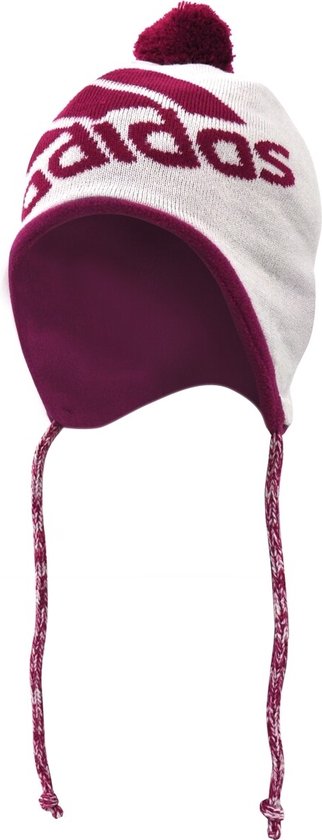 adidas Peruvian Earbeanie - Bonnet - Général - Taille Adulte - Blanc; Rose fort