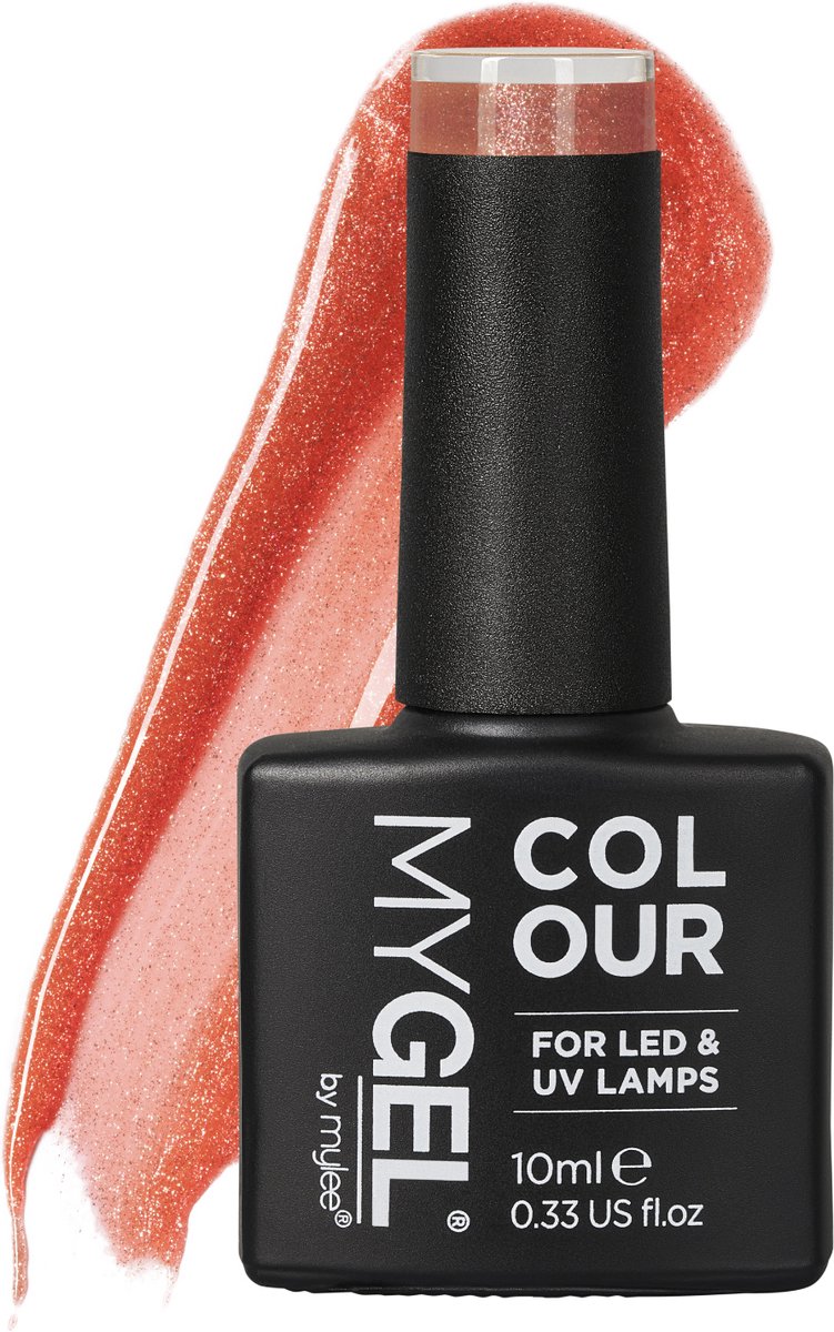 Mylee Gel Nagellak 10ml [Ibiza sunset] UV/LED Gellak Nail Art Manicure Pedicure, Professioneel & Thuisgebruik [Fine Glitters Range] - Langdurig en gemakkelijk aan te brengen