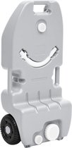 Réservoir d'eau portable The Living Store - 25 L - PEHD - Roues flexibles - Trous d'utilisation - Conception pratique - Grijs