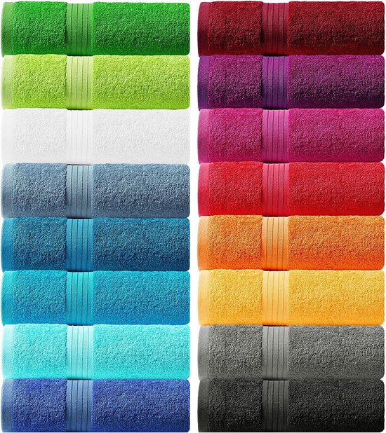 handdoek - Linz badstof - keuze uit 16 kleuren en 5 maten: handdoek, badhanddoek, zeepdoek, gastendoekje, douchehanddoek, saunahanddoek, Orchidee violet, 70 X 140 CM