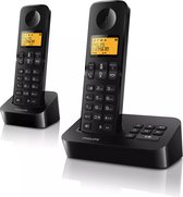 Philips Draadloze Telefoon D2652B/01 Dual - Huistelefoon met Antwoordapparaat - 1'6 Inch Display - Telefoonboek - Nummerherkenning - Sneltoetsen - Zwart