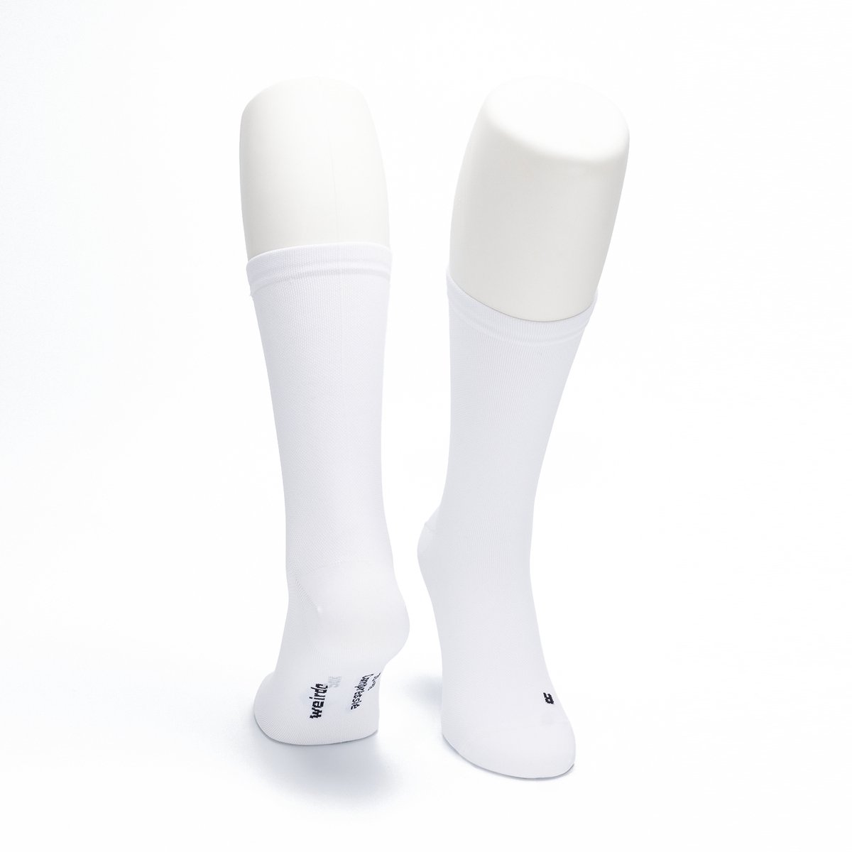WeirdoSox - Compressie sokken - 22cm Hoog - Steunkousen voor vrouwen en mannen - 1 paar - Wit 39/42 - Ideaal als compressiekousen hardlopen - compressiekousen vliegtuig