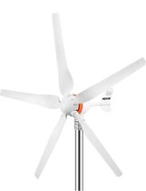 P&P Goods® Windturbine - Generator - 5 Bladen - Stroomgenerator - Windmolen - Energie Generator - Aerogenerator - Wit