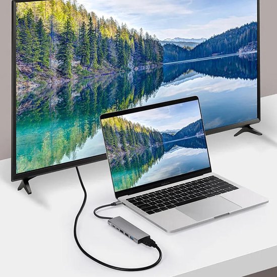 M-TECK 9-in-1 USB-C Docking Station USB-C Hub met HDMI - 3 x USB3.0 - USB-C (opladen) - SD/Micro SD - 3.5mm Audio voor Laptop en MacBook