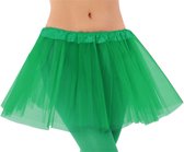 Dames verkleed rokje/tutu - tule stof met elastiek - groen - one size model - van 4 tot 12 jaar