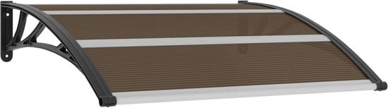 Foto: 909 outdoor weerbestendige deurluifel overkapping uv polycarbonaat en aluminium 100 x 80 cm