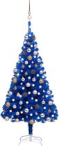 Sapin de Noël artificiel The Living Store - Blauw - 120 cm - Éclairage LED- Connexion USB