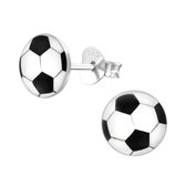 Zilveren voetbal kinderoorbellen | oorbellen Meisje Zilver | oorknopjes | Zilverana | Sterling 925 Silver