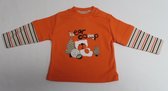 T-shirt manches longues - Garçons - Oranje - Ours - 3 mois 62