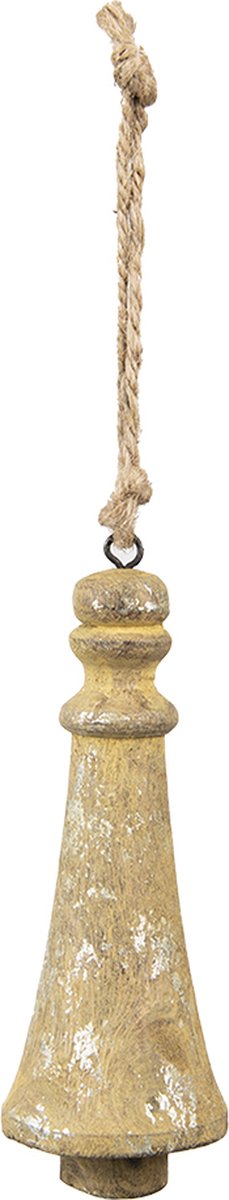 HAES deco Kersthanger Ornament Formaat Ø 6x16 cm Kleur Bruin Materiaal Hout Kerstversiering Kerstdecoratie Decoratie Hanger Kerstboomversiering