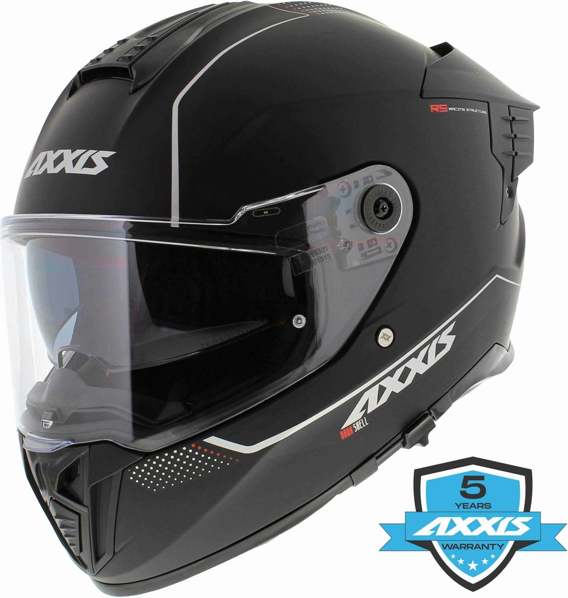 Axxis Hawk SV Evo Integraalhelm solid mat zwart XS - Motorhelm / Brommerhelm