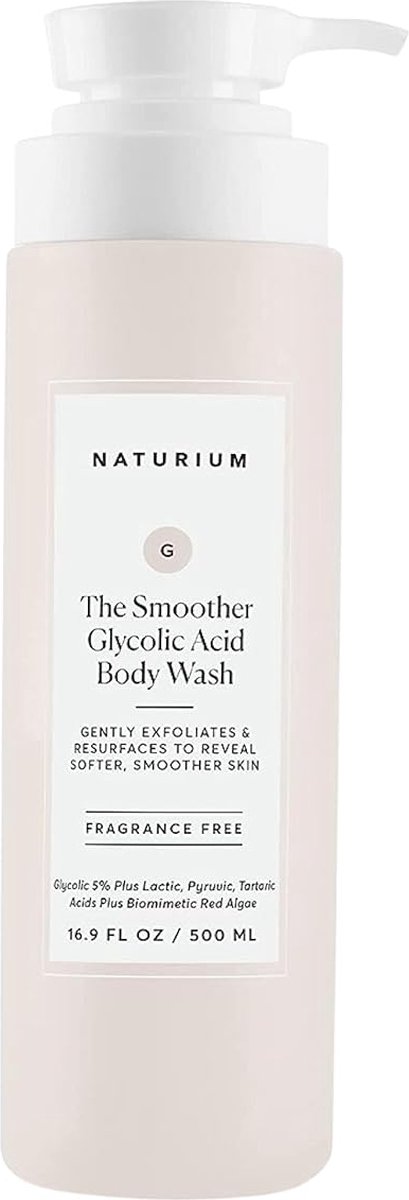 Naturium The Smoother Glycolic Acid Exfoliating Body Wash - Soft & Smoothing Cleanser - Douche gel - Shower gel - 500ml