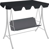 Ciel de canapé Swing The Living Store - Zwart 100% polyester - Revêtement PVC - 188/168 x 110/145 cm