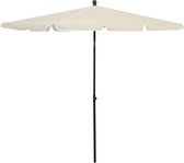 The Living Store Parasol - tuinparasol 210x140x238 cm - zandkleurig - Polyester/staal