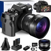NBD - Digitale Camera - 4K Ultra HD - 48MP Alles-in-één - Vlogcamera met Groothoeklens - Digitale Zoom 16x en 3