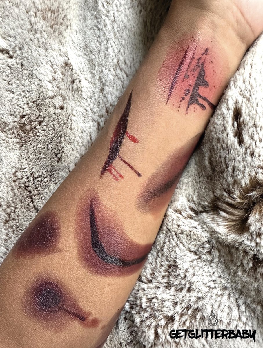 GetGlitterBaby® - Wonden Tattoo Halloween Decoratie Versiering / Carnaval Schmink Make Up Plak Tattoos Bloed / Tijdelijke Tattoo / Nep Tatoeage - Wond / Wonden / Bloed — afbeelding 6