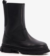 Groot leren meisjes boots - Zwart - Maat 28