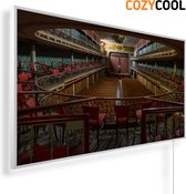 Infraroodpaneel met afbeelding | Verlaten theater | 1200 Watt | Witte lijst | Infrarood verwarmingspaneel | Infrarood paneel | Infrarood verwarming