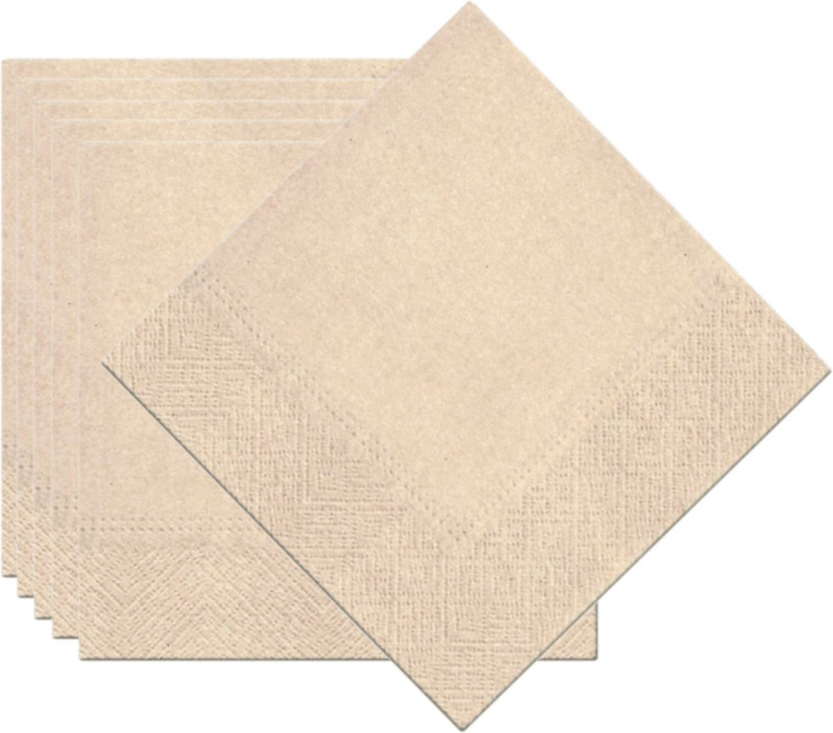 Chaks Feest servetten taupe/beige - 20x - papier - 25 x 25 cm