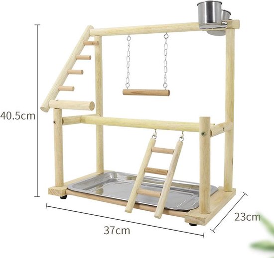 Perroquet de table perchoir en bois support de jeu pour oiseaux