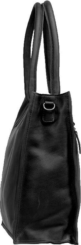DSTRCT Sac pour ordinateur portable / Sac de travail / Porte-documents Femme - 15 pouces - Cuir - Preston Park - Zwart