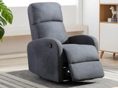 Vente-unique Fauteuil relax ISAO en tissu - Anthracite L 65 cm x H 101 cm x P 91 cm