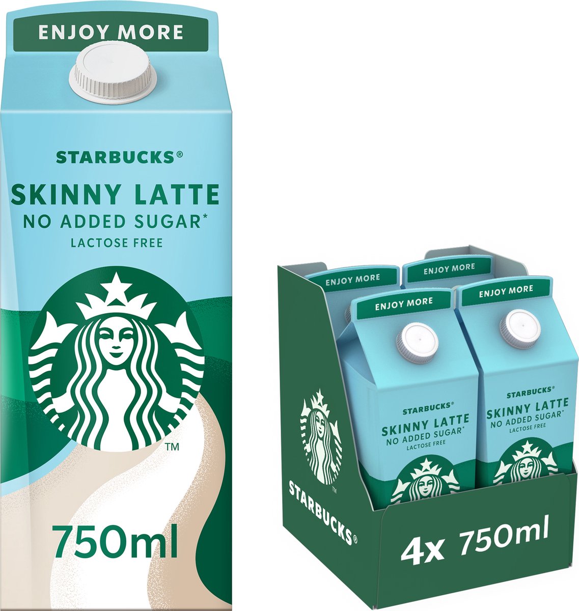 Starbucks Multiserve skinny latte ijskoffie - 4 x 750ml
