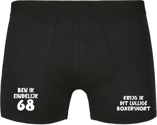 Ben ik eindelijk 68, krijg ik dit lullige boxershort Heren Boxershort - verjaardag - jarig - 68e verjaardag - feest - onderbroek - grappig
