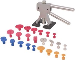 vidaXL Deuk Verwijderen - Autoreparatie - Uitdeukset met uitdeuker 24-delig roestvrij staal - Autoschade Herstel - Uitdeuken - Doe-het-zelf Kit