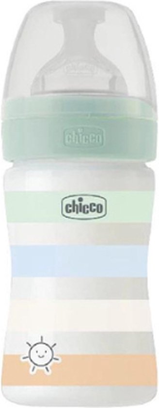 Chicco zuigfles Siliconen Well Being 150ml groen