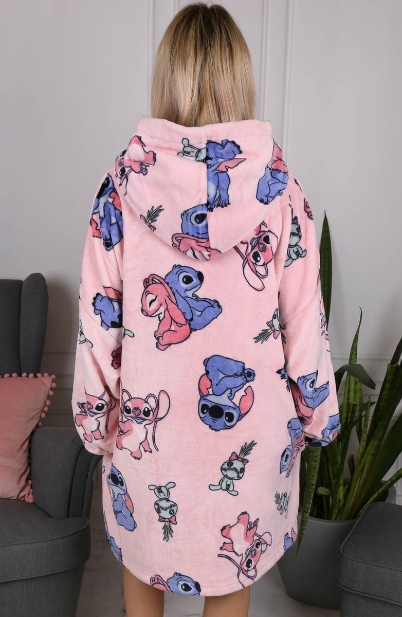 Stitch Disney Sweat/robe femme, couverture à capuche bleue