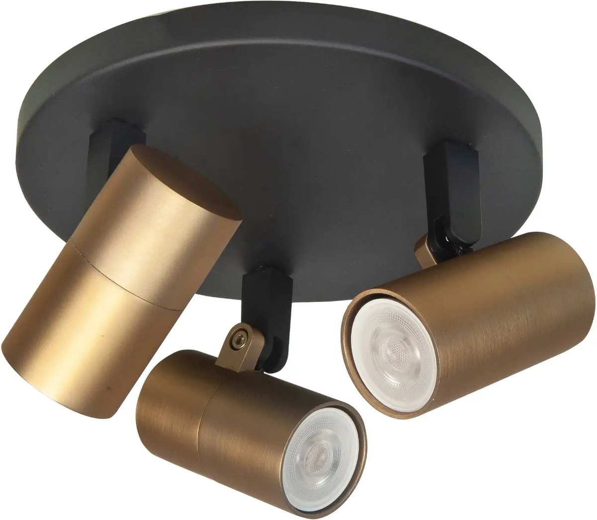 Spot Picollo 3 lichts Ø 17 cm incl mini GU10 zwart goud