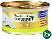 Gourmet gold fijne mousse kip kattenvoer 48x 24x85 gr