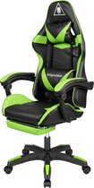 Chaise de jeu - chaise de bureau - GX-150 - Noir Vert + fonction massage
