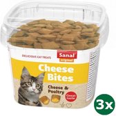 Sanal cat cheese bites cup 3x 75 gr