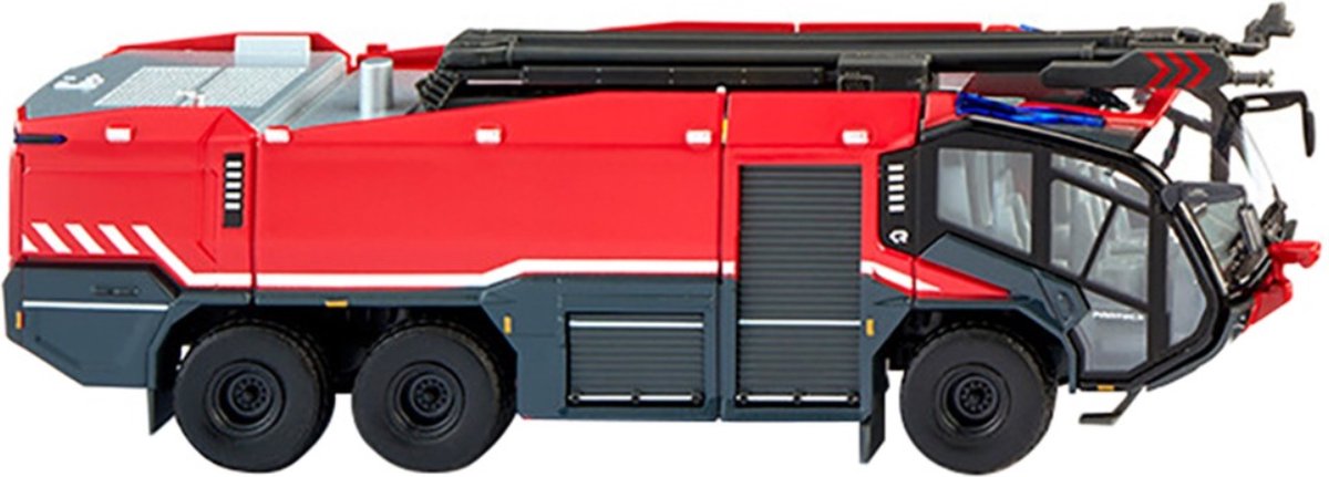 Wiking 043048 Brandweer Rosenbauer FLF Panther 6X6, model brandweerwagen, 1:43, vanaf 14 jaar, veel functies, beweegbare vooras, beweegbare bluslans en afneembaar bluskanon